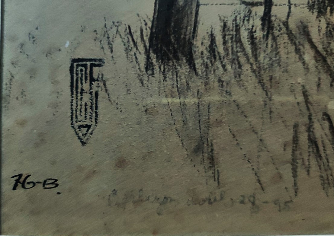 Charles Henry Fromuth (1861-1937) Lune sur Barbizon ~1895. Américain, USA, Concarneau Pont-Aven-photo-7