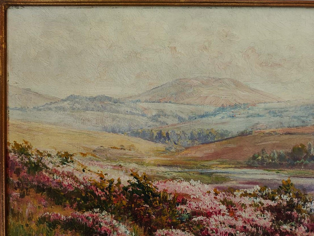 Edouard Pail (1851-1916) Paysage aux bruyères, Creuse. Impressionniste, Ecole de Crozant Pouget-photo-3