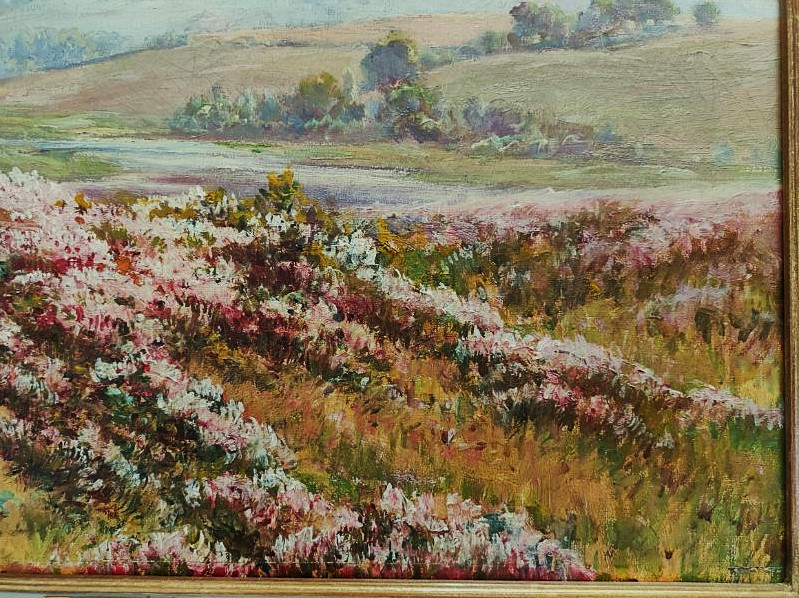 Edouard Pail (1851-1916) Paysage aux bruyères, Creuse. Impressionniste, Ecole de Crozant Pouget-photo-2
