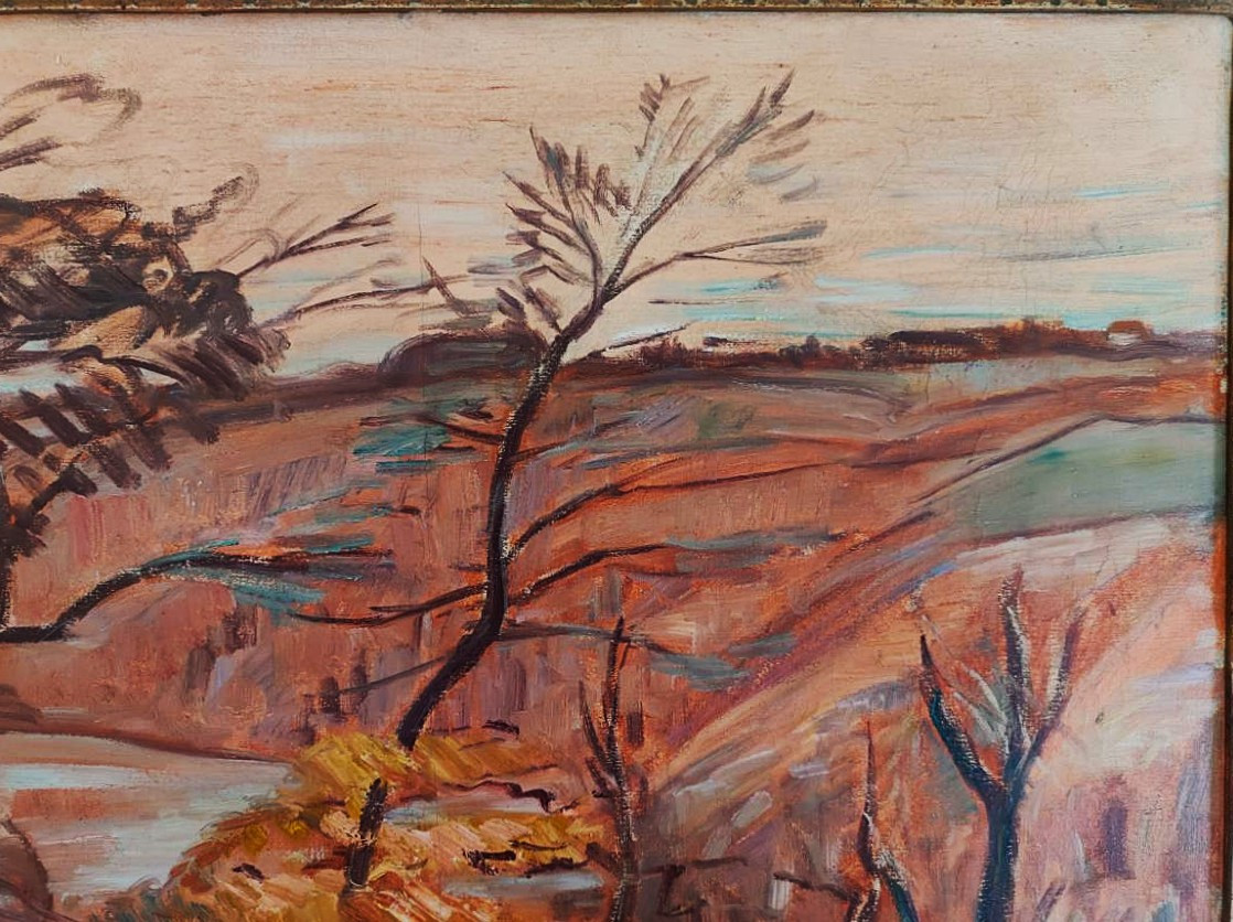 Eugène Alluaud (1866-1947) Ambiance rose d'hiver à Crozant c. 1925. Vallée de la Creuse Cézanne-photo-4