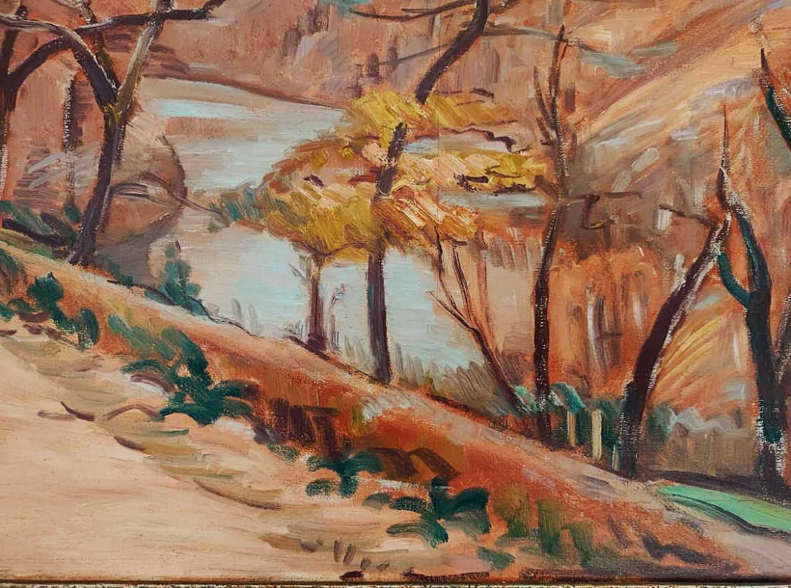 Eugène Alluaud (1866-1947) Ambiance rose d'hiver à Crozant c. 1925. Vallée de la Creuse Cézanne-photo-4