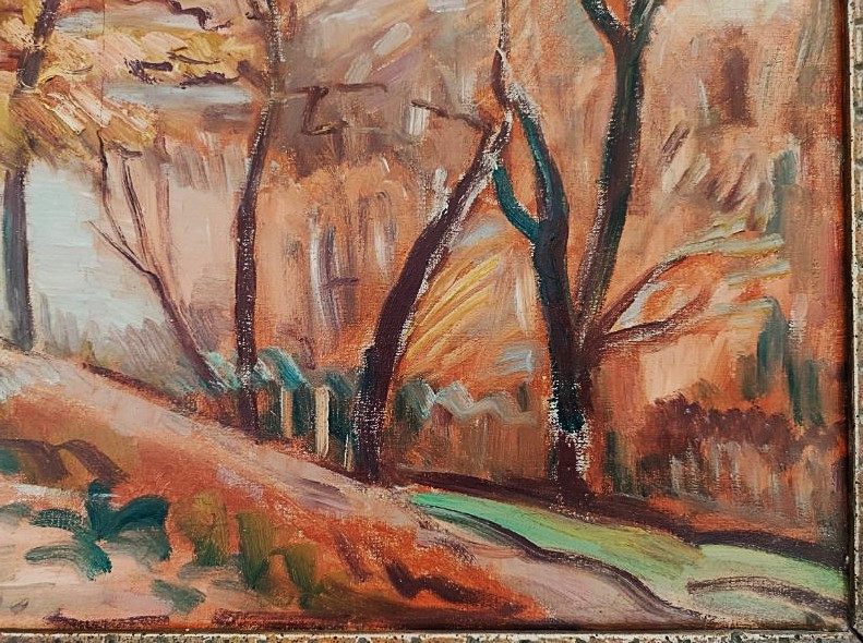 Eugène Alluaud (1866-1947) Ambiance rose d'hiver à Crozant c. 1925. Vallée de la Creuse Cézanne-photo-5