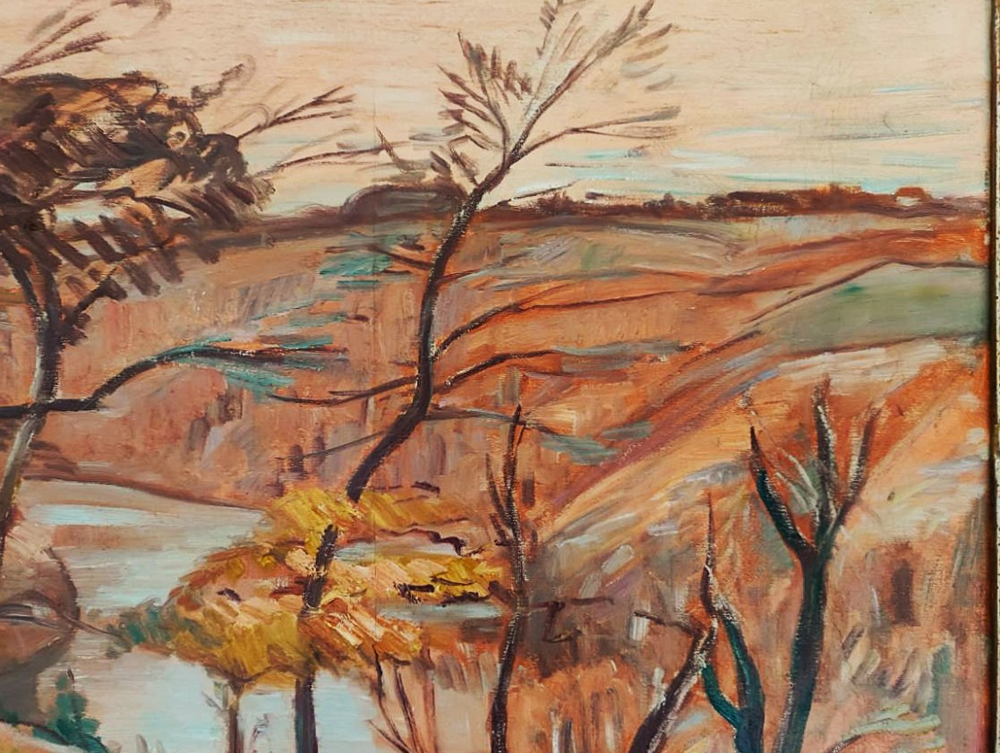 Eugène Alluaud (1866-1947) Ambiance rose d'hiver à Crozant c. 1925. Vallée de la Creuse Cézanne-photo-6