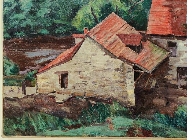 Eugène Alluaud ( 1866-1947) Moulin Bouchardon Creuse ~1925. Ecole De Crozant Limoges Guillaumin-photo-3