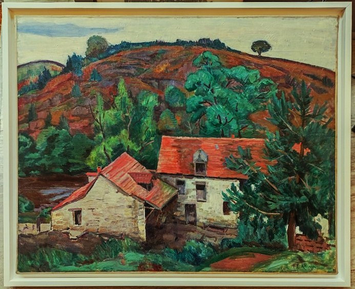 Eugène Alluaud ( 1866-1947) Moulin Bouchardon Creuse ~1925. Ecole De Crozant Limoges Guillaumin