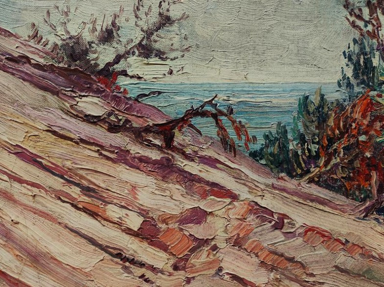 Pierre Fleury (1900-1985) Matin au Pyla avril 1930 Arcachon. Peintre de l'air, Yeu, Aix Crozant-photo-3