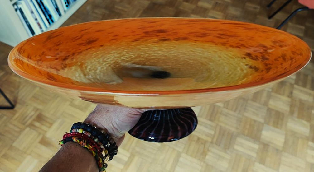 Charles Schneider (1881-1953) Grande coupe en verre Art Déco 1925/1930. Verre Français, Daum, -photo-4