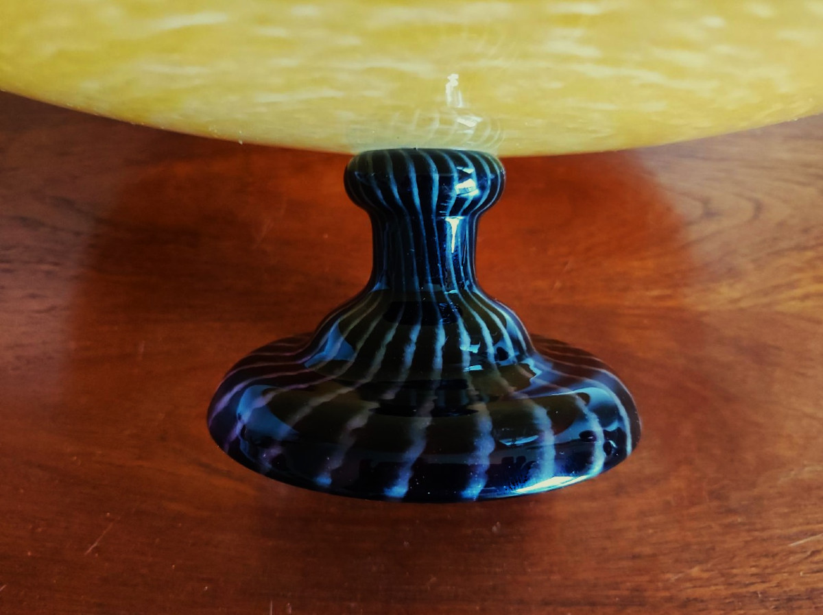 Charles Schneider (1881-1953) Grande coupe en verre Art Déco 1925/1930. Verre Français, Daum, -photo-4