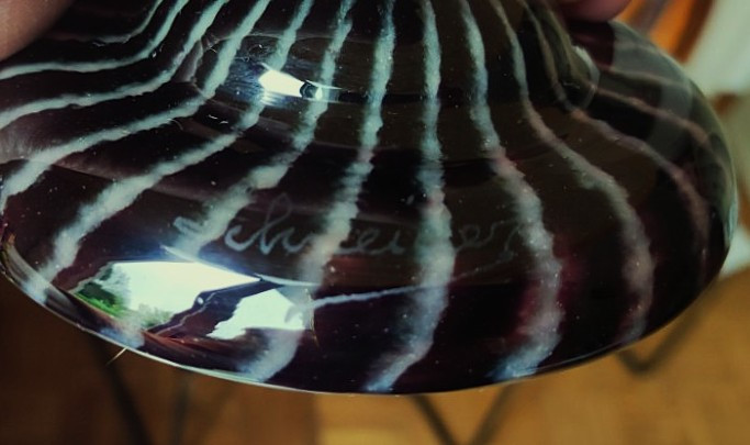 Charles Schneider (1881-1953) Grande coupe en verre Art Déco 1925/1930. Verre Français, Daum, -photo-7