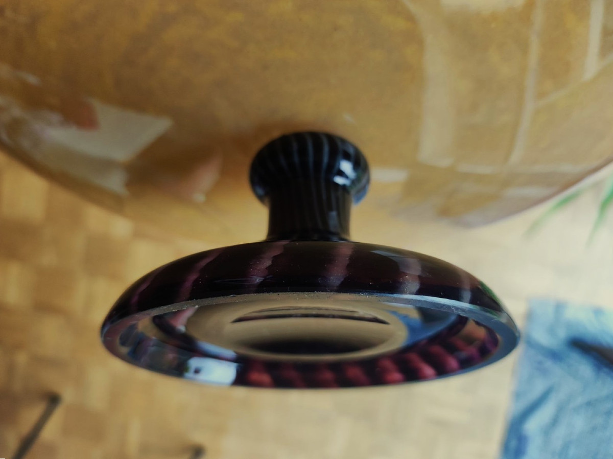 Charles Schneider (1881-1953) Grande coupe en verre Art Déco 1925/1930. Verre Français, Daum, -photo-8