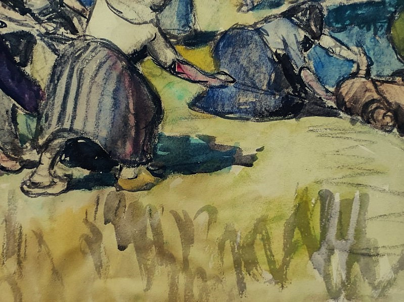 Gaston Balande (1880-1971) Rescue In The Lauzières Marshes. Charente, La Rochelle, Suire-photo-3