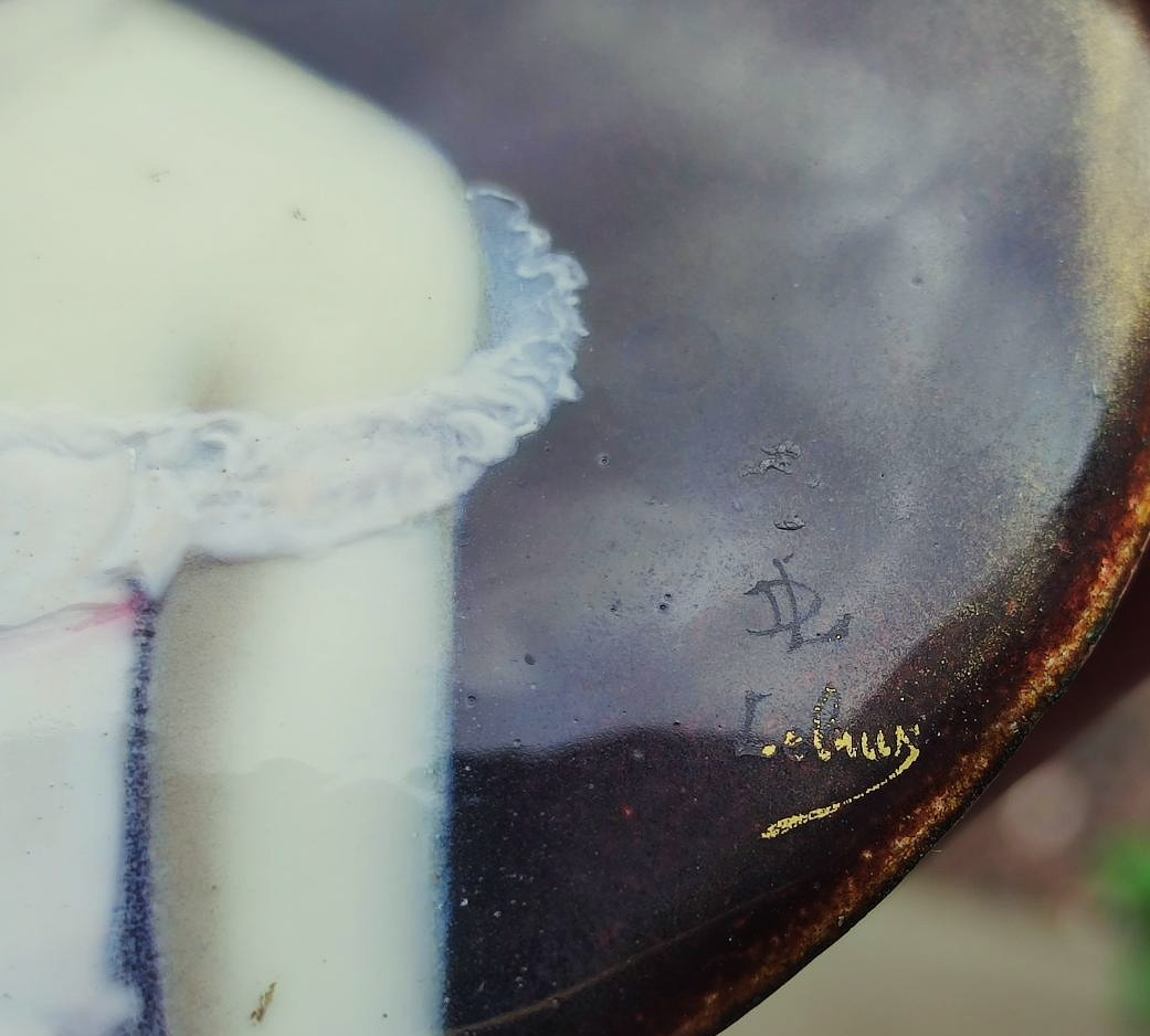 Louis Dalpayrat (1838-1901) Portrait Of A Woman C. 1880 After Lebrun In Limoges. Bourdery, Ruben-photo-4