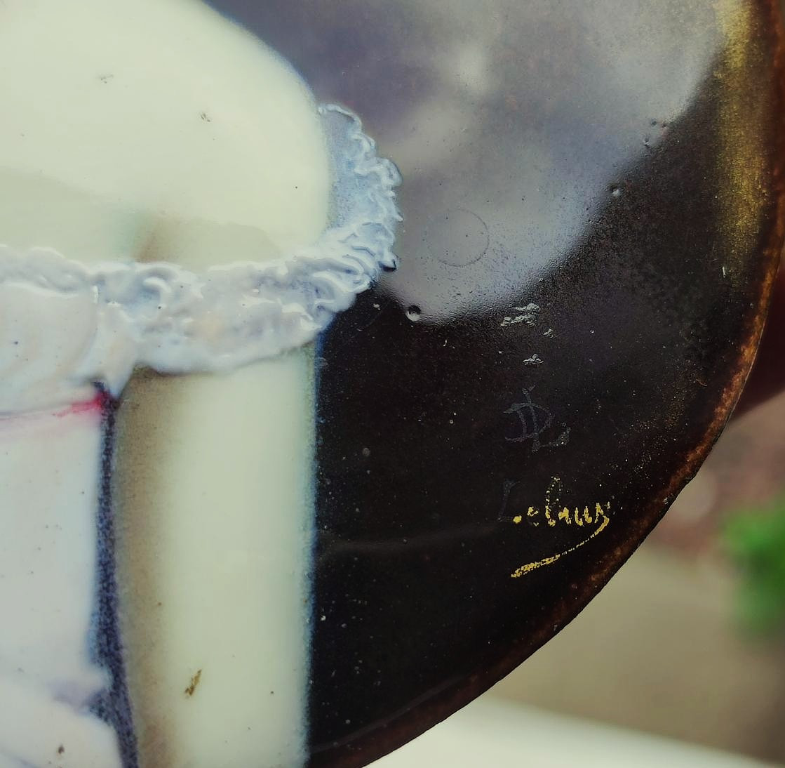 Louis Dalpayrat (1838-1901) Portrait Of A Woman C. 1880 After Lebrun In Limoges. Bourdery, Ruben-photo-5