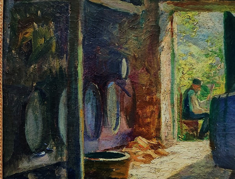 Henri Jamet (1858-1940) Winegrower In His Cellar, Gargilesse. Crozant School, Berry, Creuse, Gien-photo-4