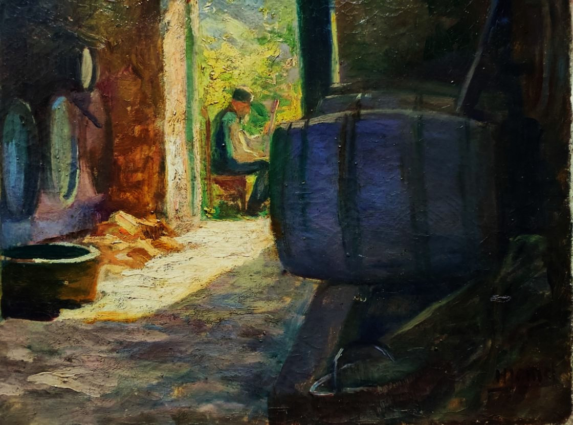 Henri Jamet (1858-1940) Vigneron dans sa cave Gargilesse. Ecole de Crozant, Berry, Creuse vigne-photo-4