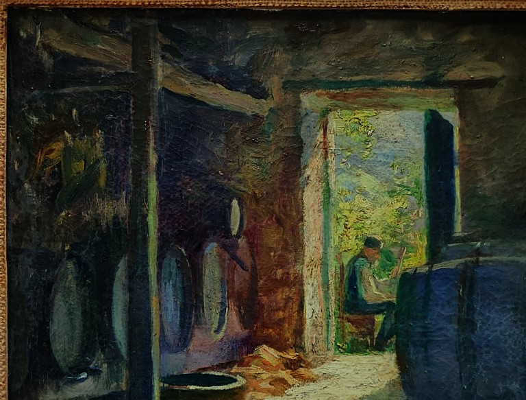 Henri Jamet (1858-1940) Winegrower In His Cellar, Gargilesse. Crozant School, Berry, Creuse, Gien-photo-5