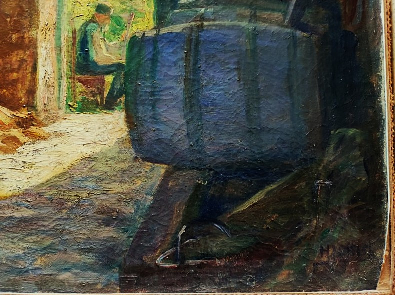 Henri Jamet (1858-1940) Winegrower In His Cellar, Gargilesse. Crozant School, Berry, Creuse, Gien-photo-6