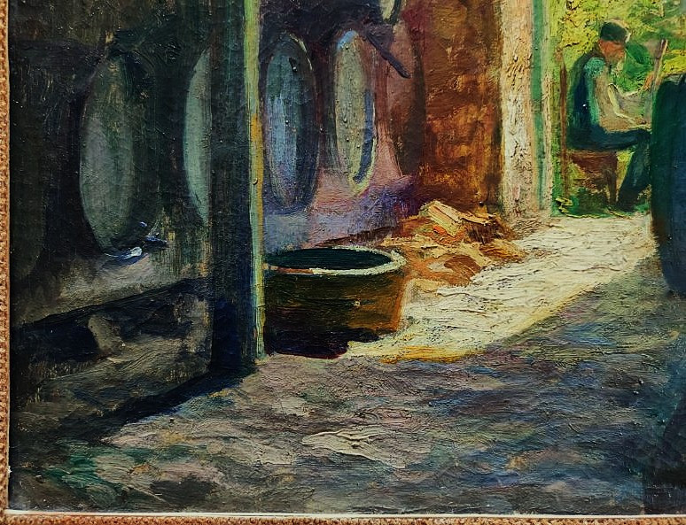 Henri Jamet (1858-1940) Vigneron dans sa cave Gargilesse. Ecole de Crozant, Berry, Creuse vigne-photo-1