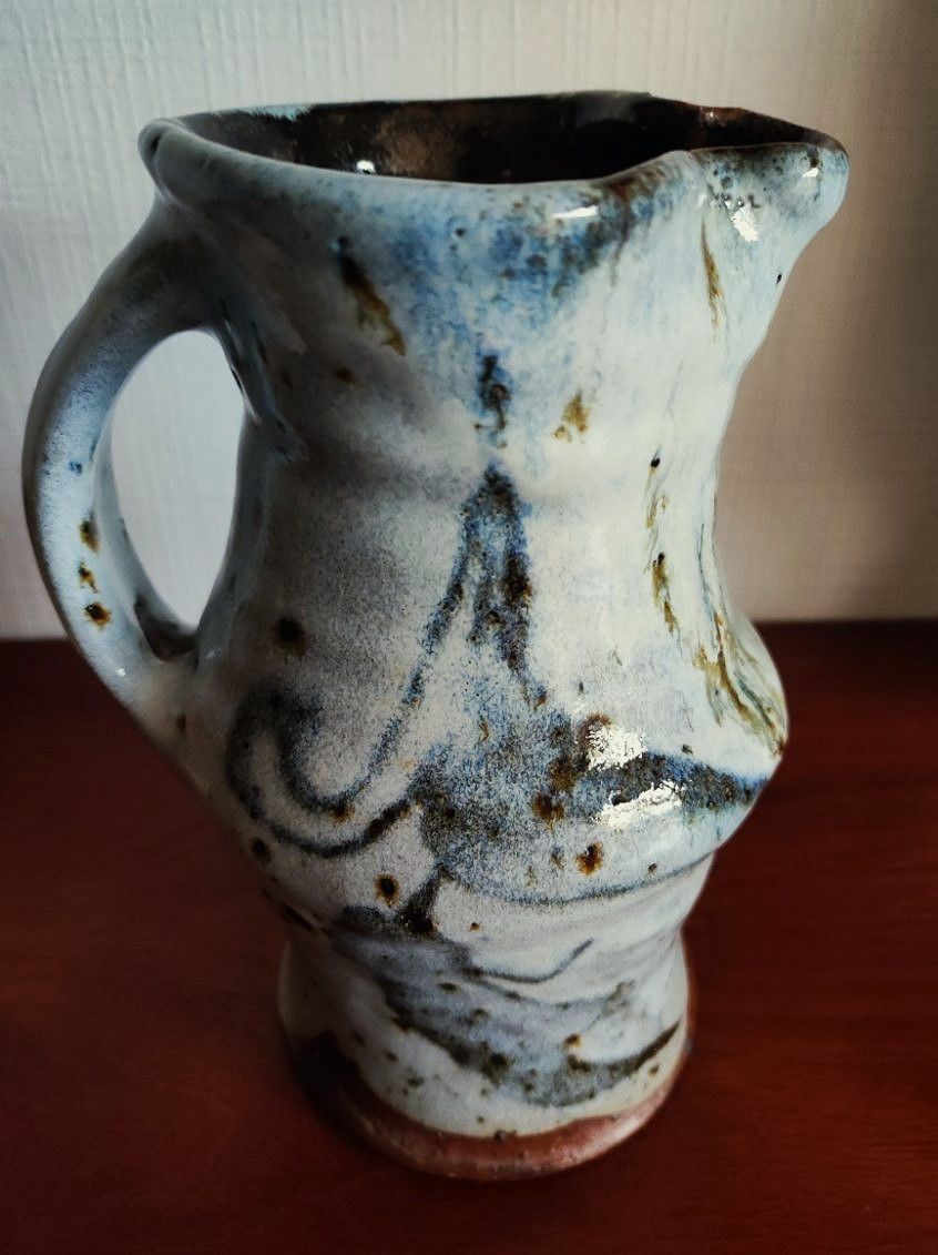 Anne Kjaersgaard (1933-1990) Stoneware Pitcher ~1980. La Borne, Linard, Leach, Joulia, Ivanoff Astoul-photo-3