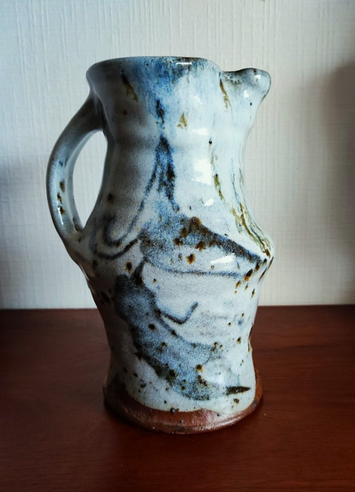 Anne Kjaersgaard (1933-1990) Stoneware Pitcher ~1980. La Borne, Linard, Leach, Joulia, Ivanoff Astoul
