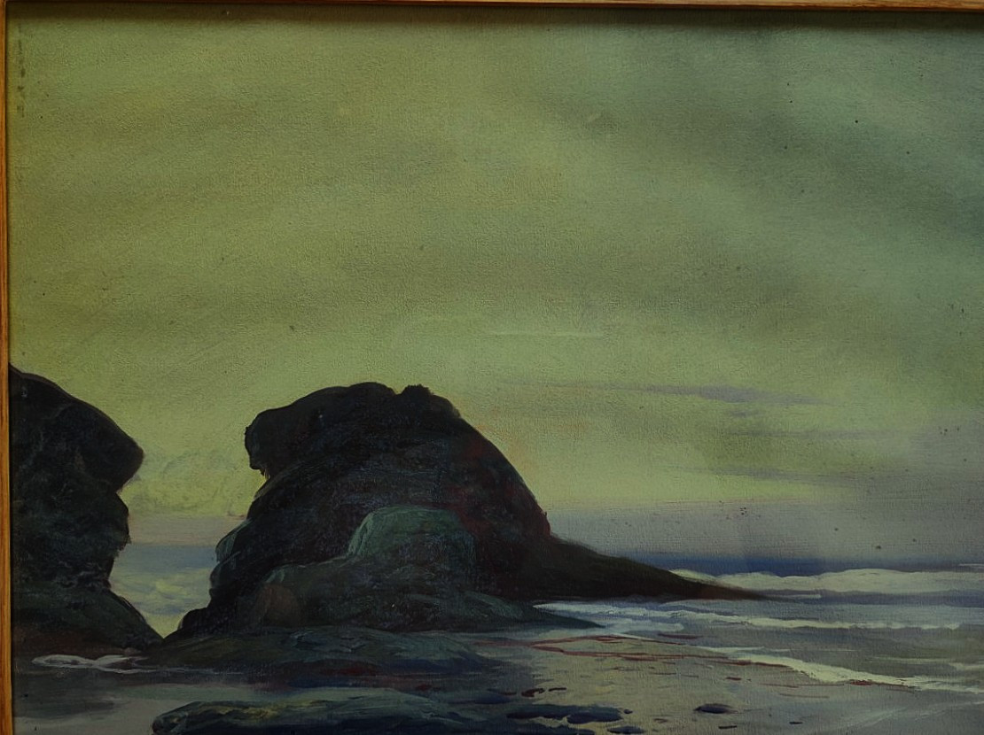 Jean Louis Paguenaud (1876-1952) Les jumeaux à Hendaye, Pays-Basque. Limoges, Marine, Espagne-photo-3