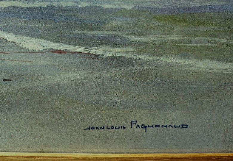 Jean Louis Paguenaud (1876-1952) Les jumeaux à Hendaye, Pays-Basque. Limoges, Marine, Espagne-photo-6