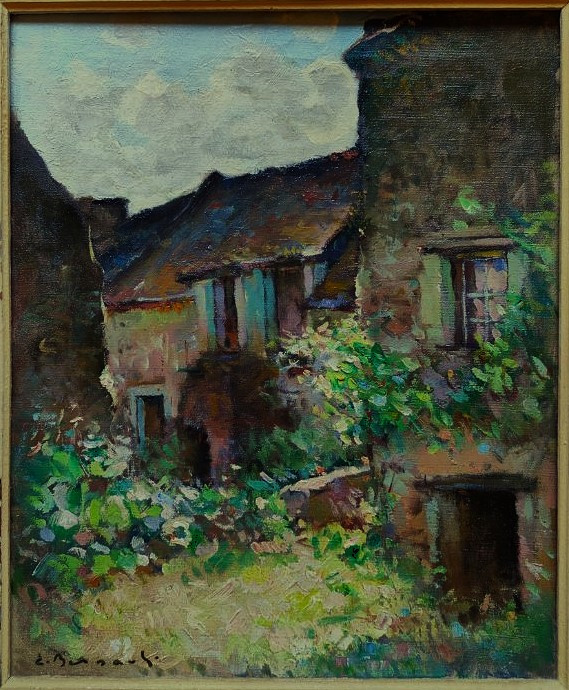 Edouard Bernaut (1890-1981) Village en été. Creuse, Dordogne. Ecole de Crozant Montézin Roumain-photo-2