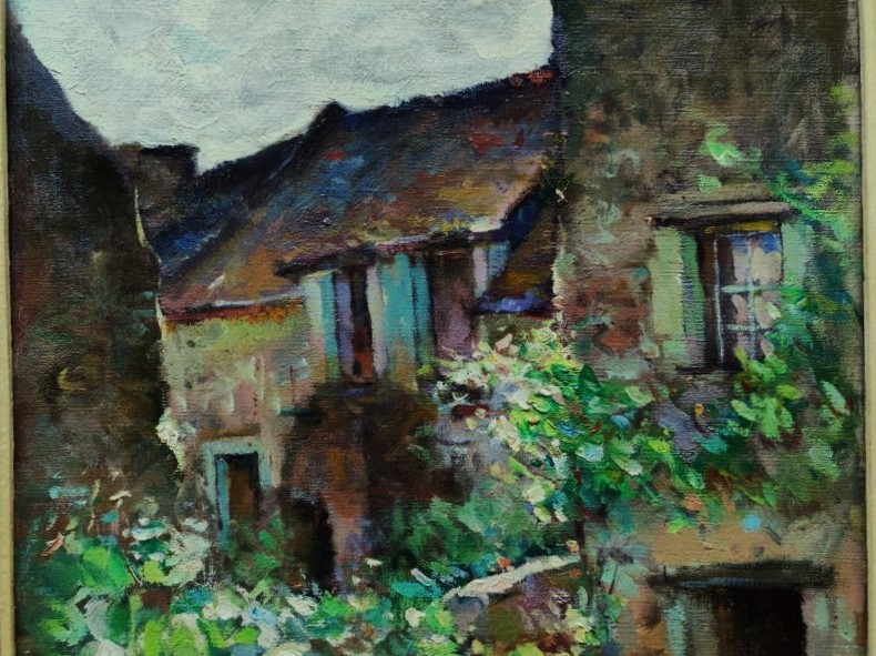 Edouard Bernaut (1890-1981) Village en été. Creuse, Dordogne. Ecole de Crozant Montézin Roumain-photo-4