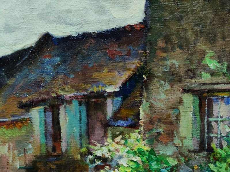 Edouard Bernaut (1890-1981) Village en été. Creuse, Dordogne. Ecole de Crozant Montézin Roumain-photo-3