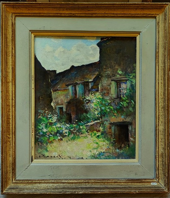Edouard Bernaut (1890-1981) Village en été. Creuse, Dordogne. Ecole de Crozant Montézin Roumain