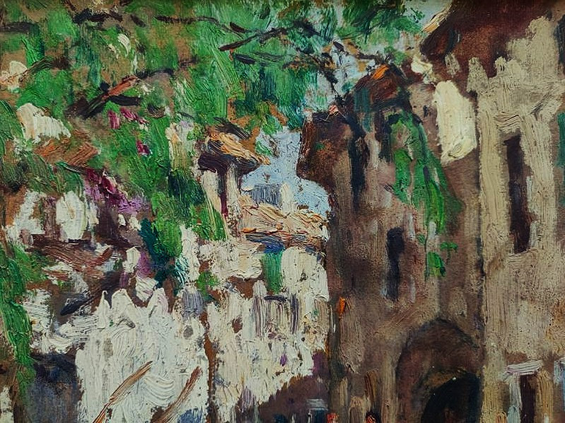 Fernand Maillaud (1863-1948) Lively Street In The Sun. Orange, Berry. Crozant And Provençal School-photo-3