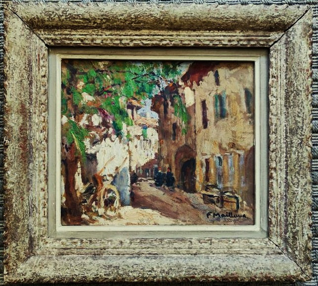 Fernand Maillaud (1863-1948) Lively Street In The Sun. Orange, Berry. Crozant And Provençal School