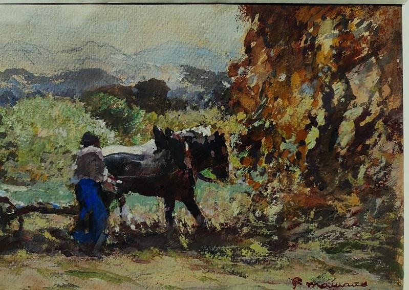 Fernand Maillaud (1863-1948) The Horse-drawn Carriage. Crozant School, Berry, Creuse Valley, Rollinat-photo-4