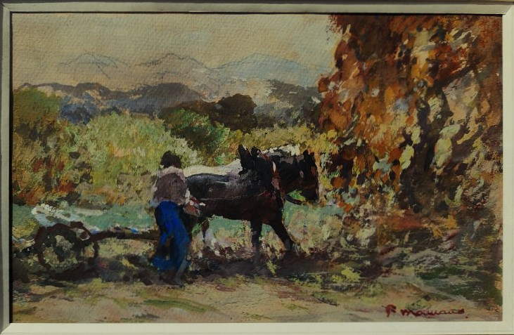 Fernand Maillaud (1863-1948) The Horse-drawn Carriage. Crozant School, Berry, Creuse Valley, Rollinat