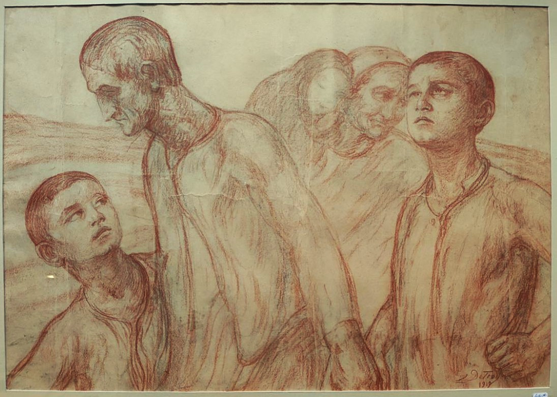 Léon Detroy (1859-1955) La famille berrichonne 1919. Ecole de Crozant, Ingres, 14-18 Guillaumin-photo-2