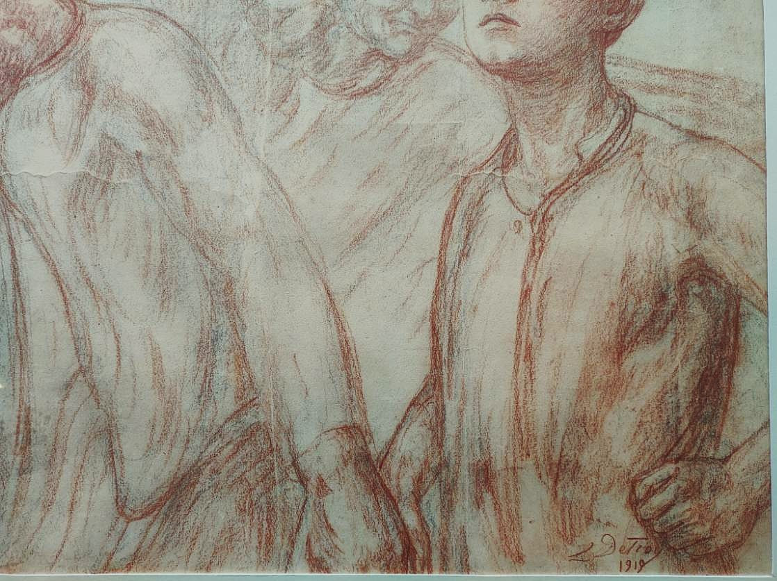 Léon Detroy (1859-1955) La famille berrichonne 1919. Ecole de Crozant, Ingres, 14-18 Guillaumin-photo-3