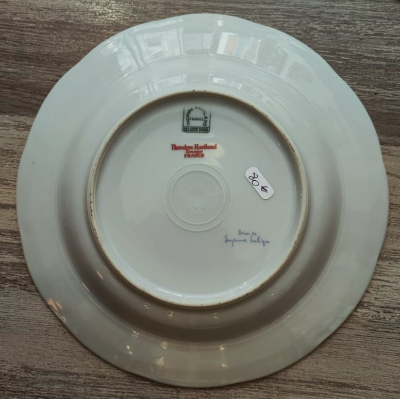 Assiettes porcelaine de Limoges de Bernardaud + Haviland décors de Van Dongen, Alluaud, Lalique-photo-3