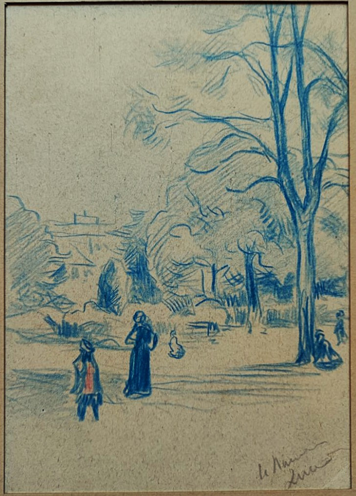 Maximilien Luce (1858-1941) Scène animée c.1900, Marne ? Néo-impressionniste, Paul Thomas Fauve-photo-2