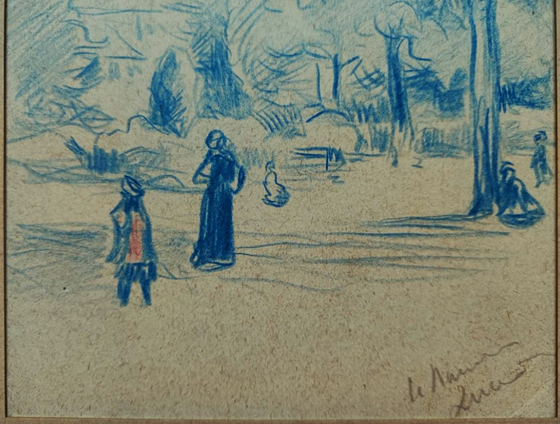 Maximilien Luce (1858-1941) Scène animée c.1900, Marne ? Néo-impressionniste, Paul Thomas Fauve-photo-1