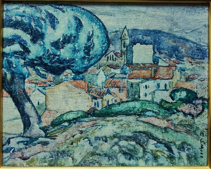 Alcide Le Beau (1873-1943) Le village ~1912. Corfou, Ecole de Pont-Aven, Fauve Gauguin Sérusier-photo-2