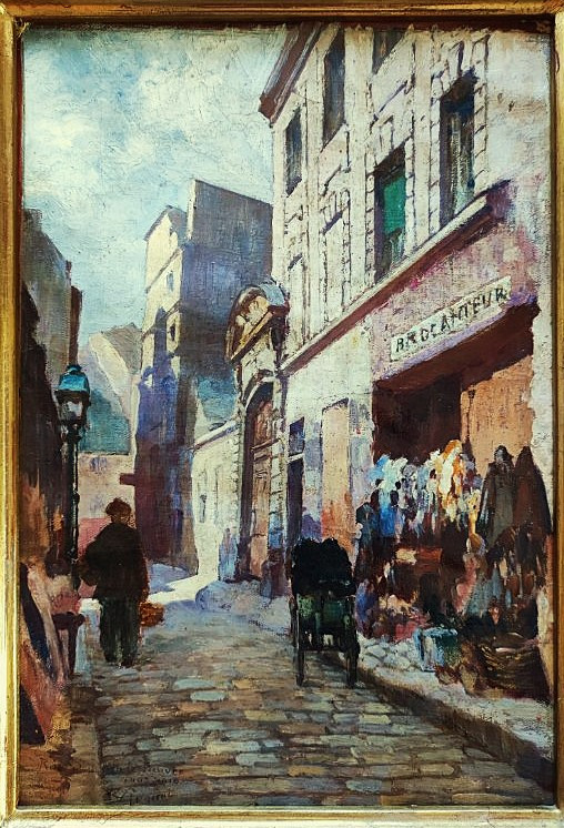 Robert Génicot (1890-1981), Secondhand Dealer, Rue Saint-julien Le Pauvre, Paris, 1910. Lansyer, Lebourg-photo-2
