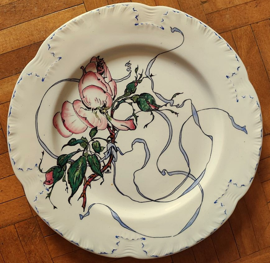 Félix Bracquemond (1833-1914) Service Fleurs et Rubans 1879 Creil et Montereau Haviland Chaplet-photo-2