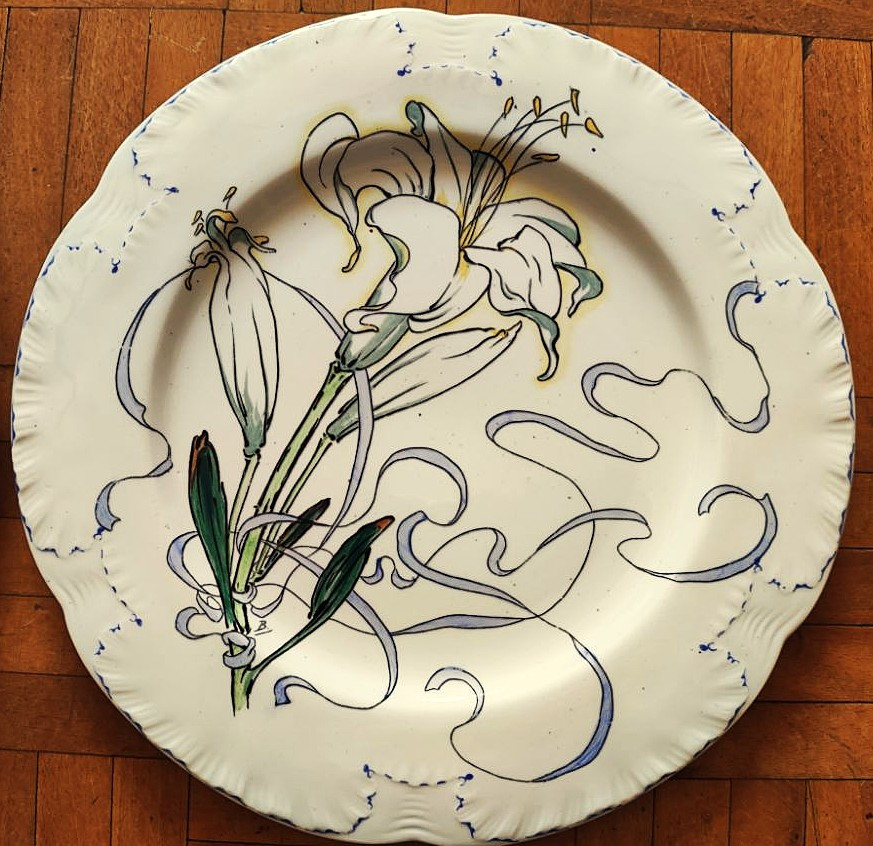 Félix Bracquemond (1833-1914) Service Fleurs et Rubans 1879 Creil et Montereau Haviland Chaplet-photo-4