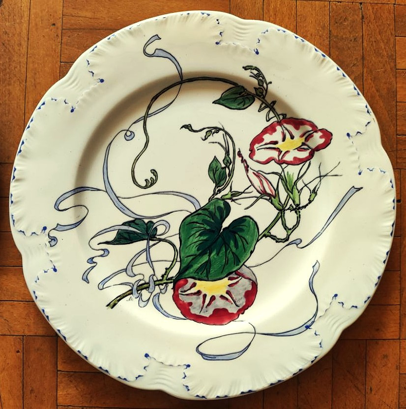 Félix Bracquemond (1833-1914) Service Fleurs et Rubans 1879 Creil et Montereau Haviland Chaplet-photo-1