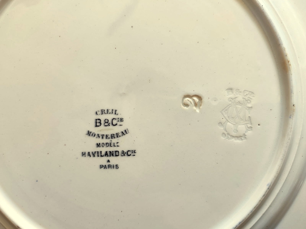 Félix Bracquemond (1833-1914) Service Fleurs et Rubans 1879 Creil et Montereau Haviland Chaplet-photo-8