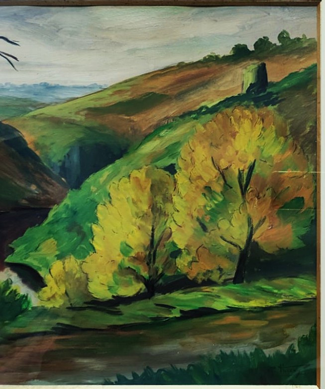 Gaston Thiery (1922-2013) Soir d'automne sur la Sedelle à Crozant. Creuse, Detroy, Fresselines-photo-2