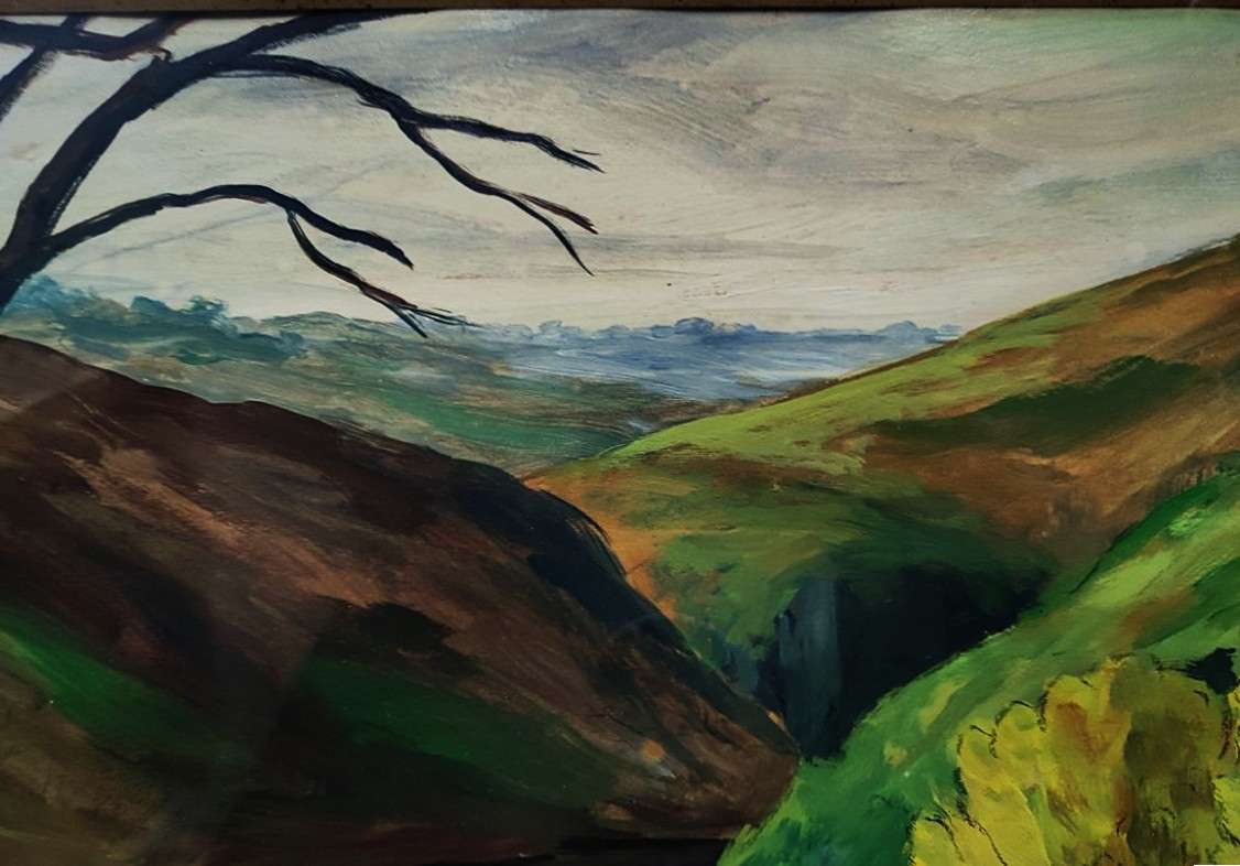 Gaston Thiery (1922-2013) Soir d'automne sur la Sedelle à Crozant. Creuse, Detroy, Fresselines-photo-3