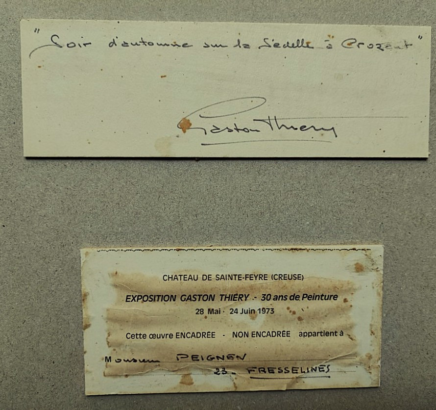 Gaston Thiery (1922-2013) Soir d'automne sur la Sedelle à Crozant. Creuse, Detroy, Fresselines-photo-7