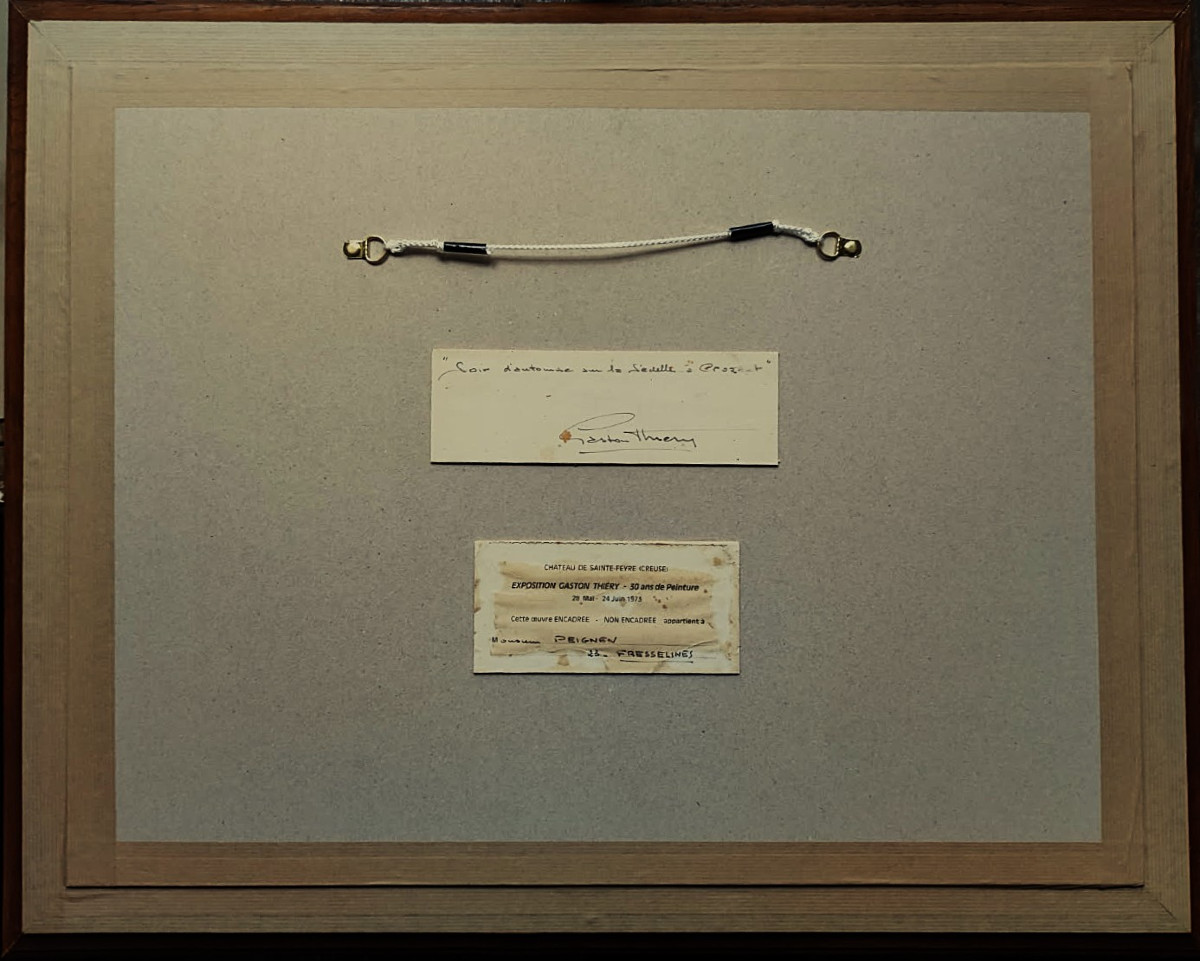 Gaston Thiery (1922-2013) Soir d'automne sur la Sedelle à Crozant. Creuse, Detroy, Fresselines-photo-8