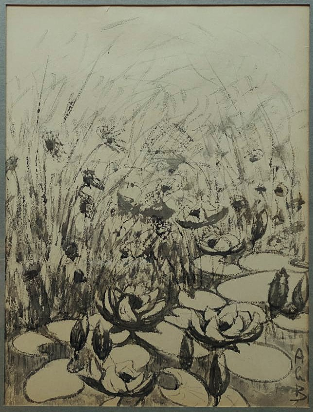 Alcide Le Beau (1873-1943) Papyrus And Water Lilies Circa 1906. Breton Fauve, Japonism, Gauguin...-photo-2
